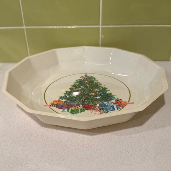 Vintage Christmas Tree Plastic Plate/Tray for Christmas Cookies - Picture 3 of 5